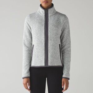 Lululemon It's Fleecing Cold Full Zip Fleece Jacket sz 4 Gray Sweater heathered